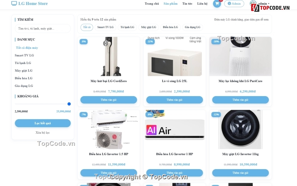 điện máy,bán website,web bán điện máy